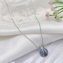 80929  كوليه سلفر  ياعثوب روديوم  فصوص نانو ازرق ماركة واي اس اكس